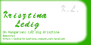 krisztina ledig business card